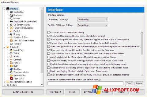 Скріншот Zoom Player для Windows XP
