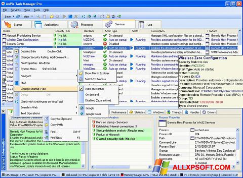 Скріншот AnVir Task Manager для Windows XP