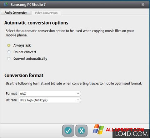 Скріншот Samsung PC Studio для Windows XP