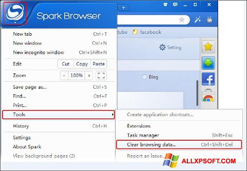 Скріншот Spark для Windows XP