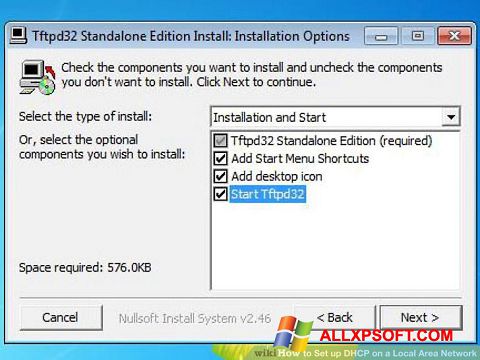 Скріншот Tftpd32 для Windows XP