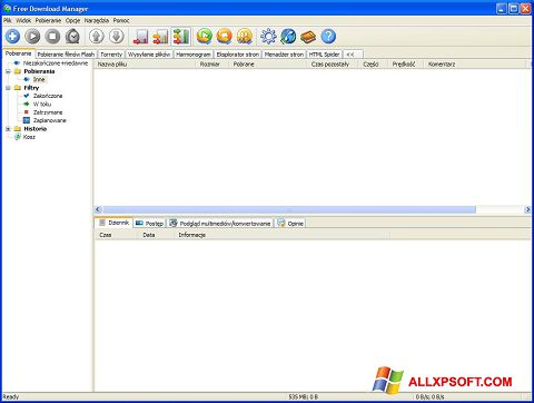 Скріншот Free Download Manager для Windows XP