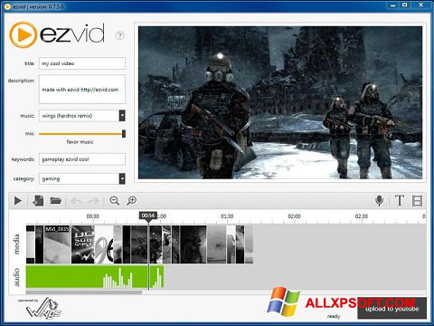 Скріншот Ezvid для Windows XP