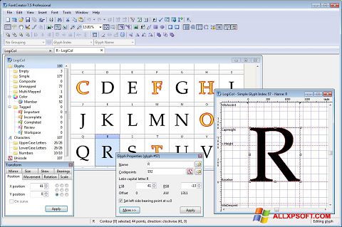 Скріншот Font Creator для Windows XP
