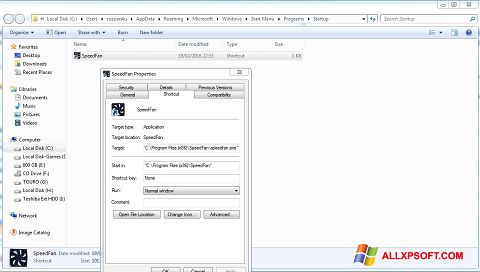 Скріншот SpeedFan для Windows XP