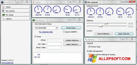 Скріншот ClockGen для Windows XP
