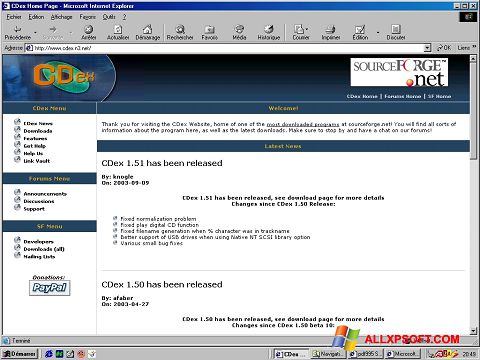 Скріншот CDex для Windows XP