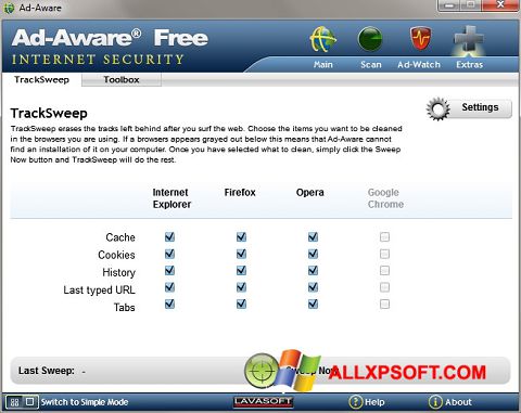 Скріншот Ad-Aware для Windows XP