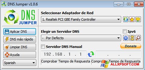 Скріншот DNS Jumper для Windows XP