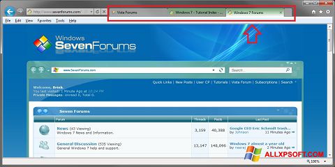 Скріншот Internet Explorer для Windows XP