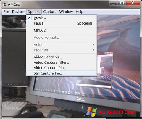 Скріншот AMCap для Windows XP