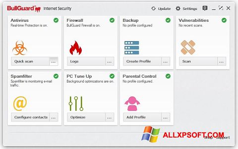 Скріншот BullGuard для Windows XP