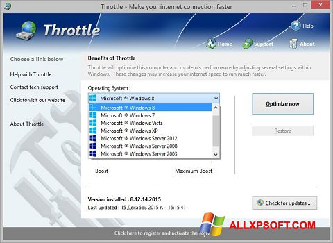 Скріншот Throttle для Windows XP