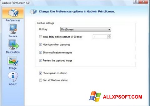 Скріншот Gadwin PrintScreen для Windows XP