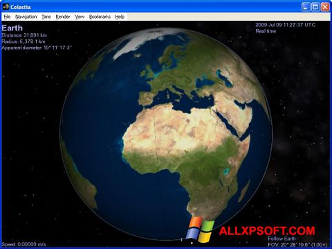 Скріншот Celestia для Windows XP