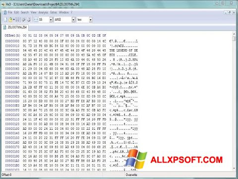 Скріншот HxD Hex Editor для Windows XP