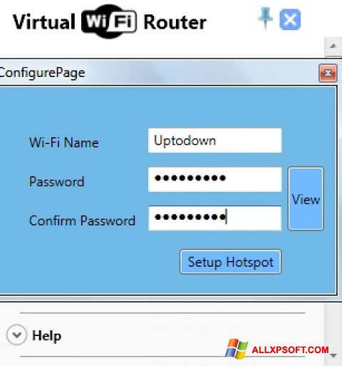 Скріншот Virtual WiFi Router для Windows XP