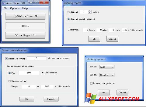 Скріншот GS Auto Clicker для Windows XP