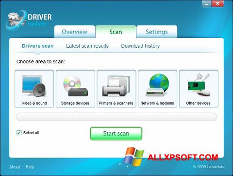 Скріншот Carambis Driver Updater для Windows XP