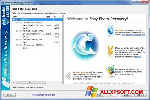 Скріншот Easy Photo Recovery для Windows XP