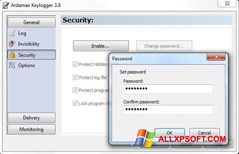 Скріншот Ardamax Keylogger для Windows XP