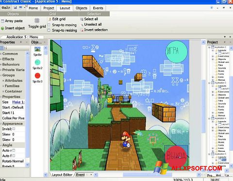 Скріншот Construct Classic для Windows XP