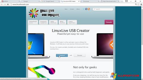Скріншот LinuxLive USB Creator для Windows XP