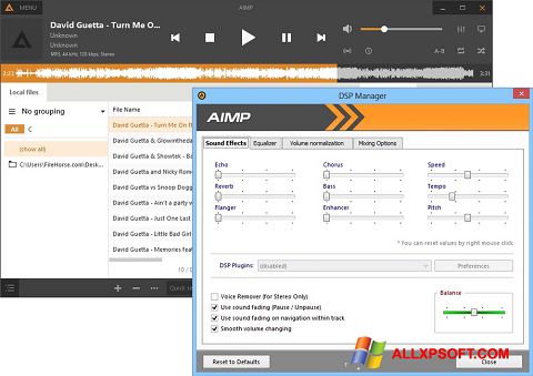 Скріншот AIMP для Windows XP