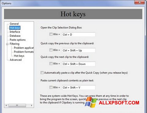 Скріншот Clipdiary для Windows XP