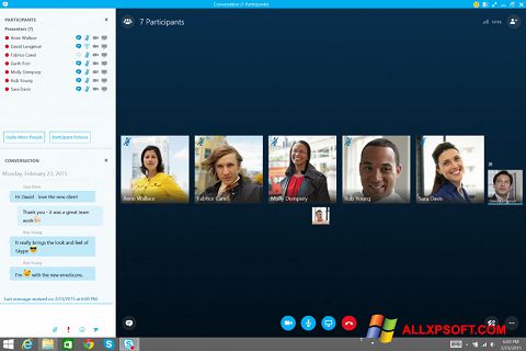 Скріншот Skype for Business для Windows XP
