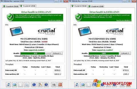 Скріншот SSDLife для Windows XP