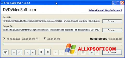 Скріншот Free Audio Dub для Windows XP