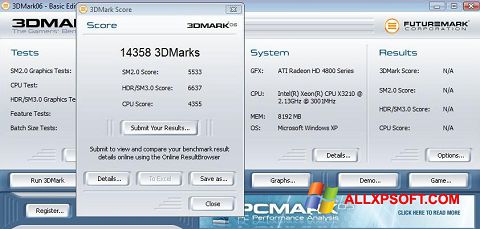 Скріншот 3DMark06 для Windows XP