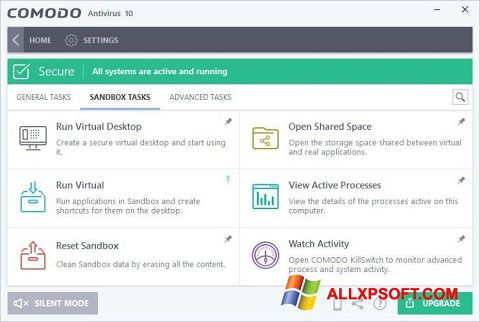 Скріншот Comodo Antivirus для Windows XP
