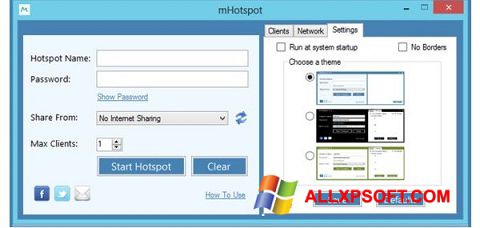 Скріншот mHotspot для Windows XP