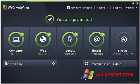 Скріншот AVG AntiVirus Pro для Windows XP