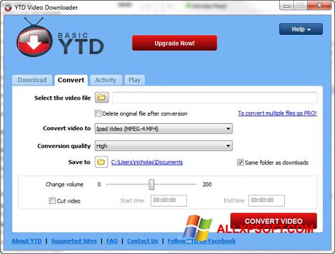 Скріншот YTD Video Downloader для Windows XP