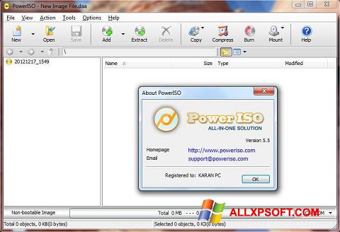 Скріншот PowerISO для Windows XP
