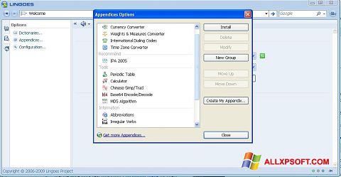 Скріншот Lingoes для Windows XP