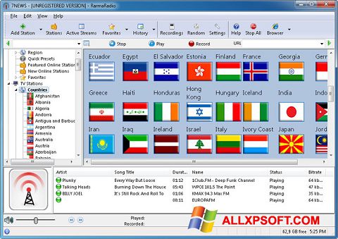 Скріншот RarmaRadio для Windows XP