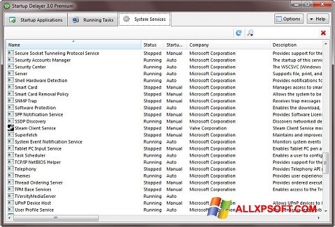 Скріншот Startup Delayer для Windows XP