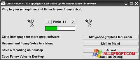 Скріншот Funny Voice для Windows XP