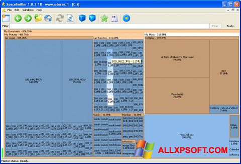 Скріншот SpaceSniffer для Windows XP