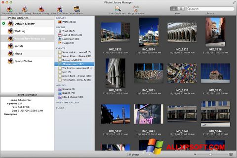 Скріншот iPhoto для Windows XP