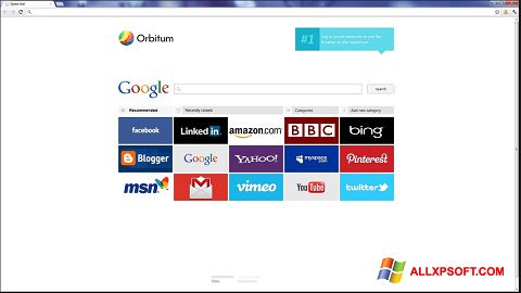 Скріншот Orbitum для Windows XP