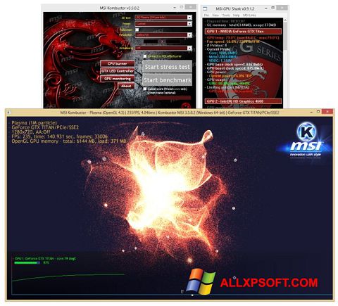 Скріншот MSI Kombustor для Windows XP