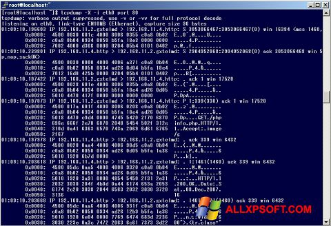 Скріншот TCPDUMP для Windows XP