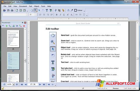Скріншот Infix PDF Editor для Windows XP