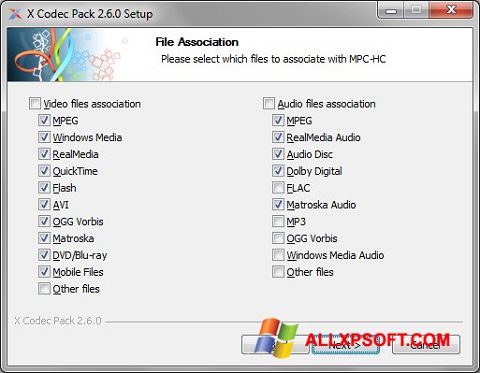 Скріншот X Codec Pack для Windows XP