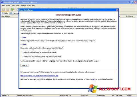 Скріншот CommView for WiFi для Windows XP
